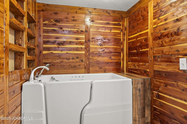 24671 Gardner Rd, Versailles, MO 65084 - laundry area with wood walls