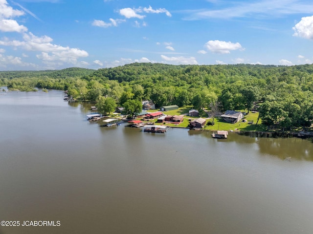 24671 Gardner Rd, Versailles, MO 65084 - aerial view of a heavily wooded area and a nearby body of water