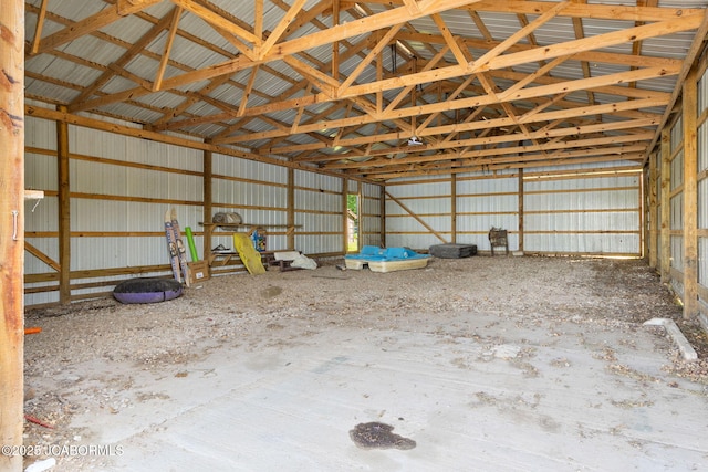 24671 Gardner Rd, Versailles, MO 65084 - garage featuring metal wall
