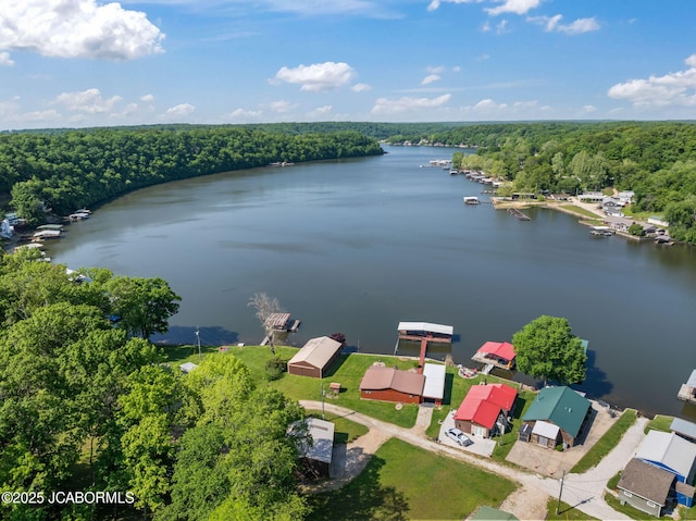 24671 Gardner Rd, Versailles, MO 65084 - aerial view of a forest and a large body of water