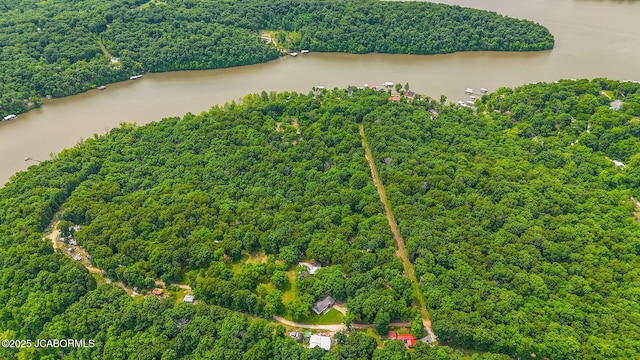 29074 E St, Lincoln, MO 65338 - drone / aerial view of a large body of water and a heavily wooded area