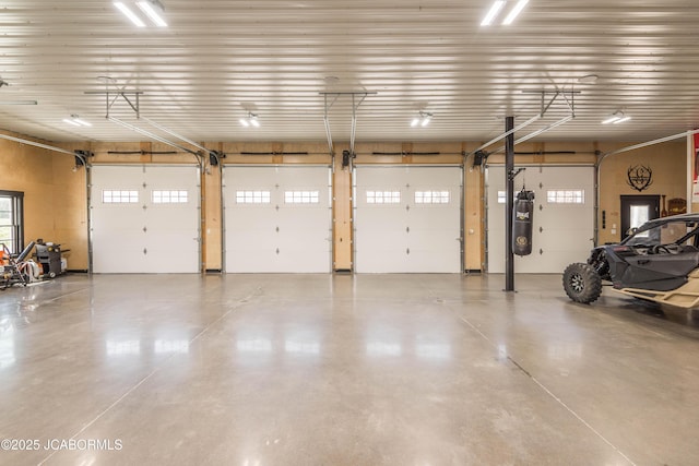 garage with gas water heater