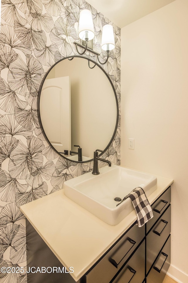 bathroom with vanity