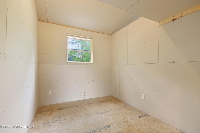 view of spare room