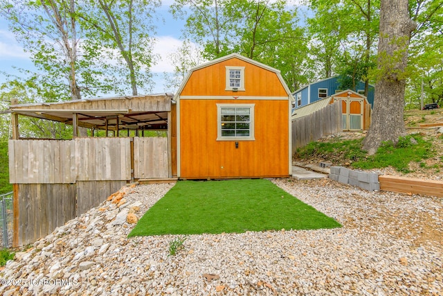 26792 Boone Rd, Barnett, MO 65011 - view of shed with fence