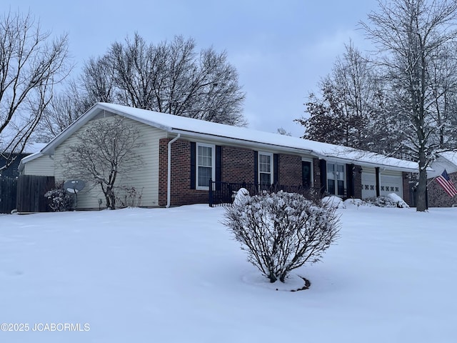 single story home featuring a garage