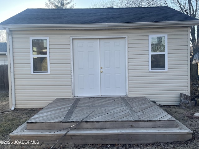 view of outbuilding with an outdoor structure