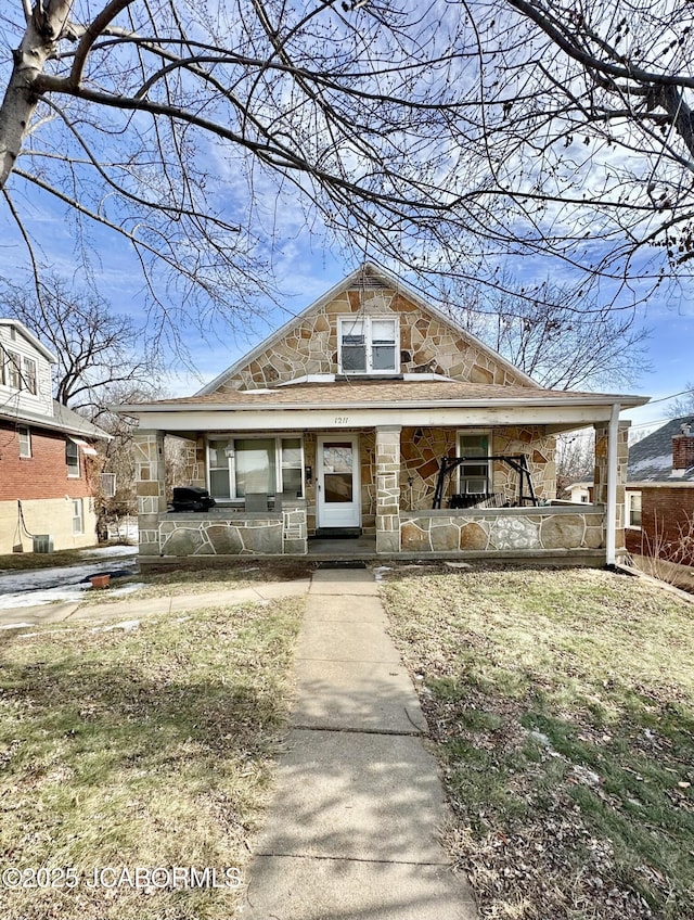 view of front of home with a porch