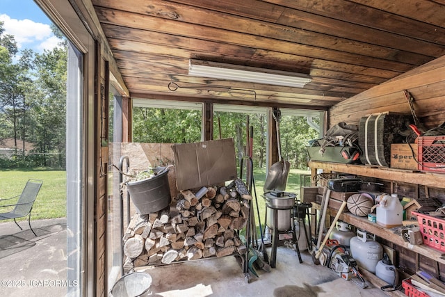 view of storage room