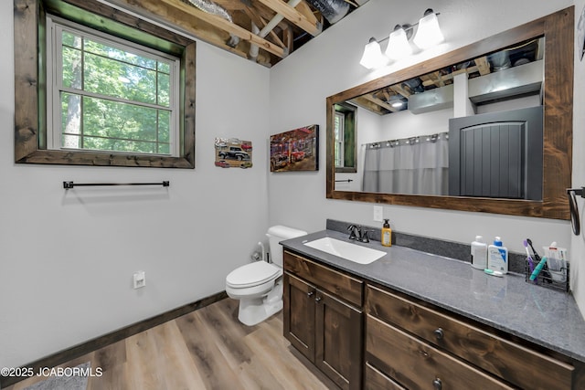 11169 Ridge Fork Dr, Holts Summit, MO 65043 - full bathroom featuring vanity, wood finished floors, and a shower with shower curtain