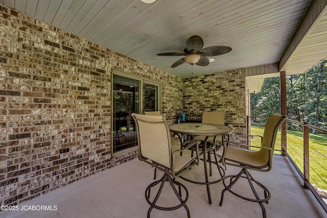11169 Ridge Fork Dr, Holts Summit, MO 65043 - view of patio with ceiling fan