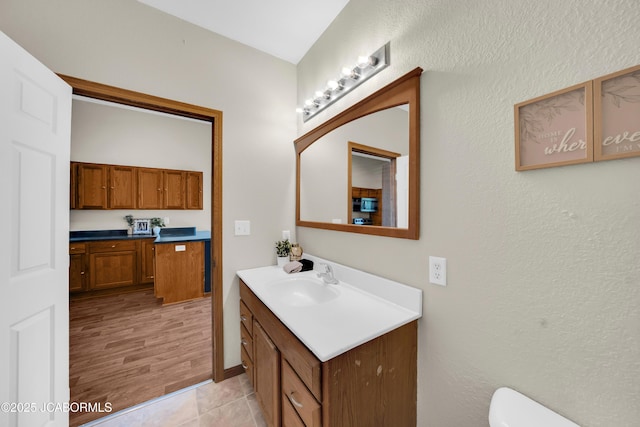 822 Center St, Fulton, MO 65251 - bathroom featuring vanity and tile patterned floors