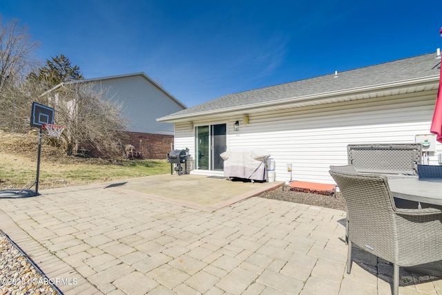 view of patio featuring grilling area