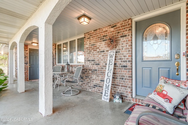 view of patio with covered porch