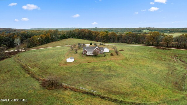 5310 Tebbetts View Dr, Tebbetts, MO 65080 - aerial view with a rural view and a view of trees