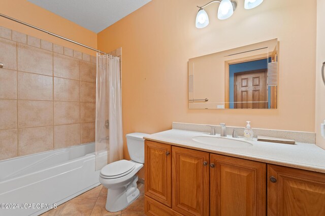 5310 Tebbetts View Dr, Tebbetts, MO 65080 - full bath with shower / bath combo, tile patterned floors, vanity, and toilet