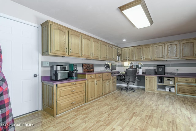 3609 Shamrock Rd, Jefferson City, MO 65101 - office featuring built in study area, light wood-style floors, and recessed lighting