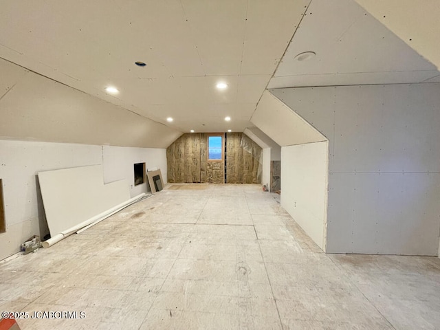 bonus room with lofted ceiling