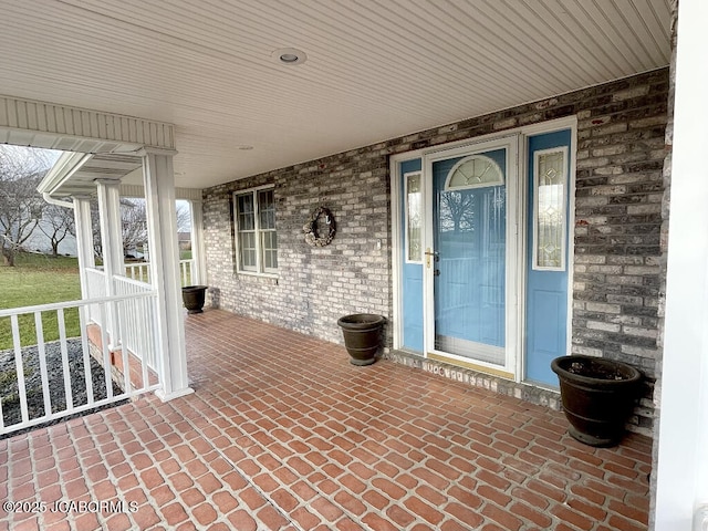 view of patio with covered porch