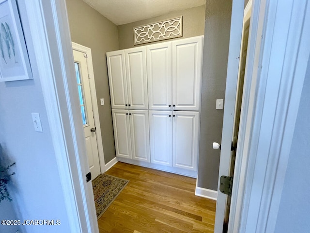 entryway with light wood-type flooring