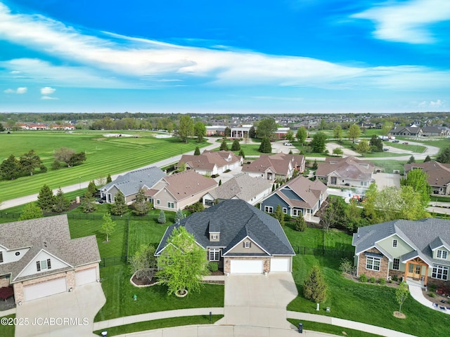 aerial view featuring a residential view