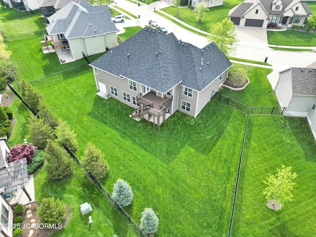 aerial view featuring a residential view