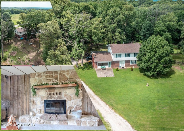 3674 State Rd, Aa, Holts Summit, MO 65043 - view from above of property with a forest