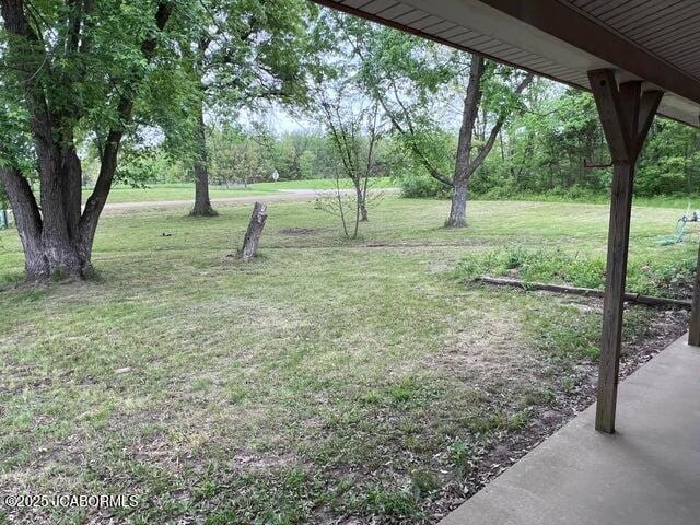 view of grassy yard