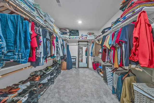 15250 General Dr, Ashland, MO 65010 - walk in closet featuring visible vents and carpet floors
