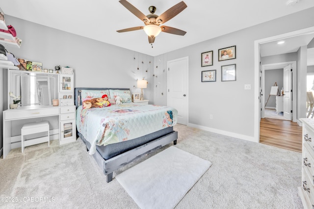 15250 General Dr, Ashland, MO 65010 - carpeted bedroom with baseboards and a ceiling fan