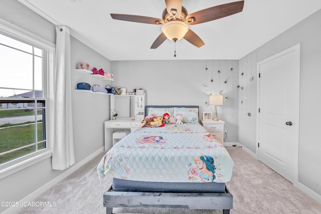 15250 General Dr, Ashland, MO 65010 - bedroom with a ceiling fan, carpet flooring, and baseboards