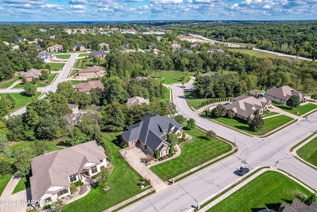 birds eye view of property featuring a residential view