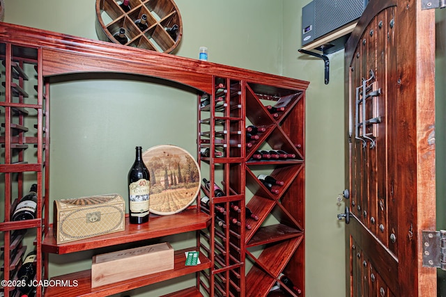 view of wine room