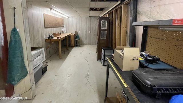 501 W Morgan St, Tipton, MO 65081 - unfinished basement featuring wooden walls