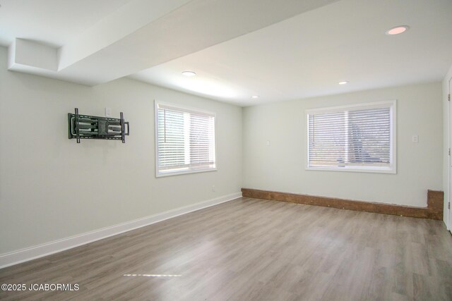 12271 County Road 4037, Holts Summit, MO 65043 - spare room with wood finished floors, baseboards, and recessed lighting