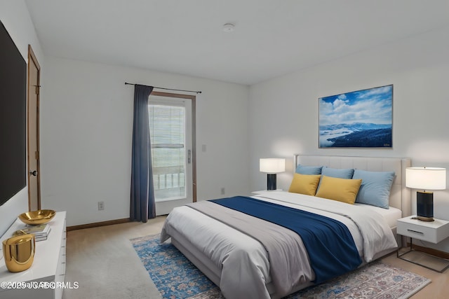 808 Park De Ville Pl, Columbia, MO 65203 - bedroom featuring light carpet and access to outside