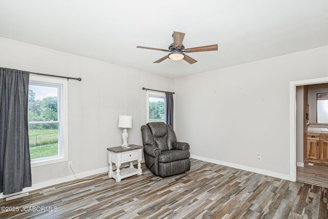 1220 Markway Mills Ct, Jefferson City, MO 65101 - unfurnished room with wood finished floors and ceiling fan