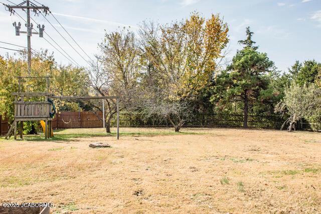 view of yard featuring a playground