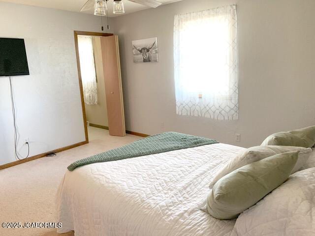 view of carpeted bedroom