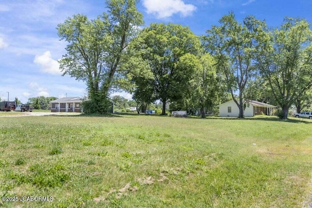 view of grassy yard