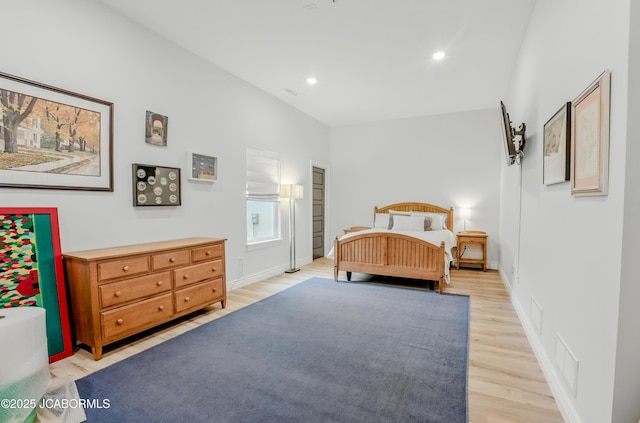 5621 Lightpost Dr, Columbia, MO 65201 - bedroom with light wood-style flooring and recessed lighting