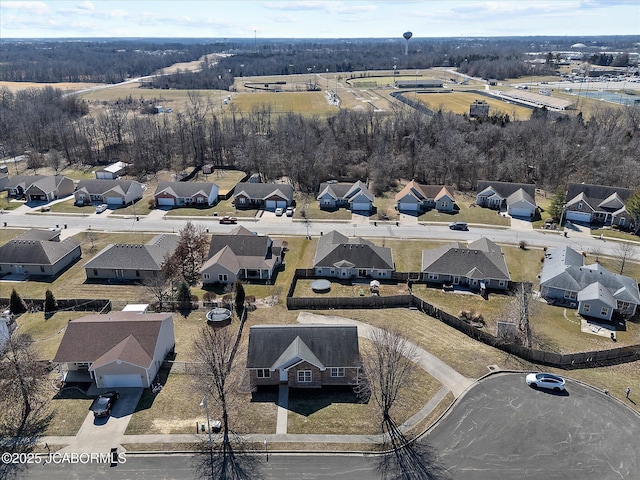 drone / aerial view featuring a residential view