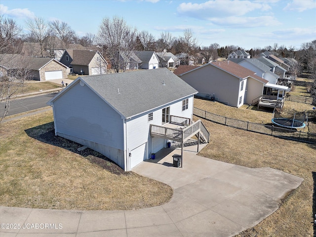 aerial view featuring a residential view