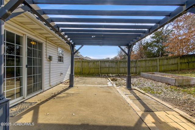 view of patio / terrace with a pergola