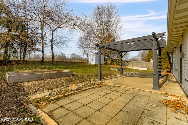 view of patio / terrace with a pergola