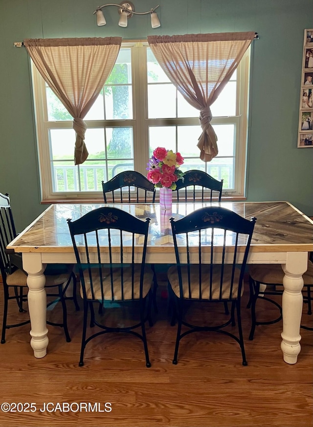 508 S Poplar St, Chamois, MO 65024 - dining space featuring wood finished floors