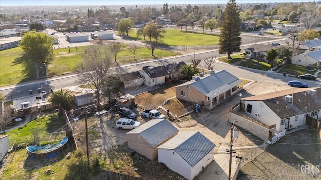 aerial view with a residential view