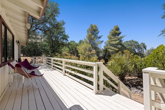 3113 Raccoon Dr, Lake Isabella, CA 93240 - deck with view of scattered trees