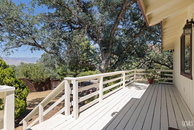 3113 Raccoon Dr, Lake Isabella, CA 93240 - wooden deck featuring a mountain view