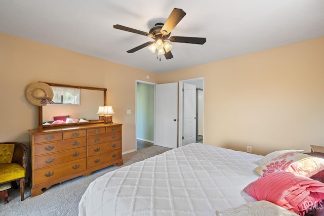 3113 Raccoon Dr, Lake Isabella, CA 93240 - carpeted bedroom featuring ceiling fan